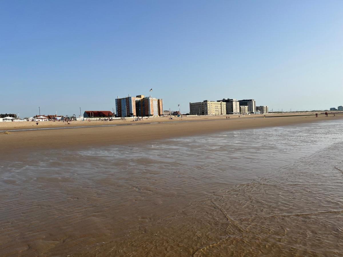 Frontaal Zeezicht In Appartement De Strandjutter Oostende Bagian luar foto